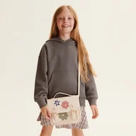 Bluzki dla dziewczynek - Reserved - Bluza z kapturem - Szary - miniaturka - grafika 1