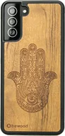 Etui i futerały do telefonów - BeWood Drewniane Etui Samsung Galaxy S21 FE HAMSA IMBUIA - miniaturka - grafika 1