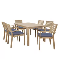 Meble ogrodowe - Zestaw mebli ogrodowych ze stołem Roxane drewno PATIO - miniaturka - grafika 1
