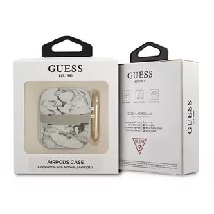 Guess GUA2HCHMAG AirPods cover szary/grey Marble Strap Collection - Akcesoria do słuchawek - miniaturka - grafika 3