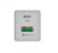 Ładowarki do telefonów - SOMOSTEL ŁADOWARKA SIECIOWA 2XUSB KABEL IPHONE 36W QC3.0 POWER DELIVERY SMS-A80 WHITE - miniaturka - grafika 1