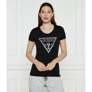 GUESS T-shirt Regular Fit - Koszulki i topy damskie - miniaturka - grafika 1