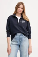 Bluzy damskie - Gant bluza bawełniana damska kolor granatowy z aplikacją 4204215 - miniaturka - grafika 1