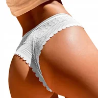 Majtki damskie - MAJTKI DAMSKIE KORONKOWE FIGI KOBIECE Z KORONKĄ WYGODNE BRAZYLIANY ROZMIAR UNIWERSALNY - miniaturka - grafika 1