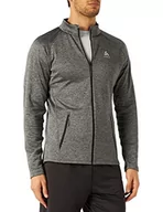 Kurtki męskie - ODLO Męska kurtka polarowa FLI Full Zip Midlayer, Ciemnoszary melanż, XXL - miniaturka - grafika 1
