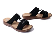 Klapki i japonki damskie - RIEKER V2839-00 black, klapki damskie - Rieker - miniaturka - grafika 1
