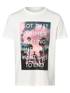 Koszulki męskie - Tom Tailor Denim - T-shirt męski, biały - miniaturka - grafika 1