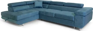 Narożnik Aller w kształcie litery L z funkcją spania i podstawą łóżka w kolorze niebieskim (Kronos 05), otomana po lewej stronie - Narożniki Narożnik Aller w kształcie litery L z funkcją spania i podstawą łóżka w kolorze niebieskim (Kronos 05), otomana po lewej stronie - Narożniki - miniaturka - grafika 1