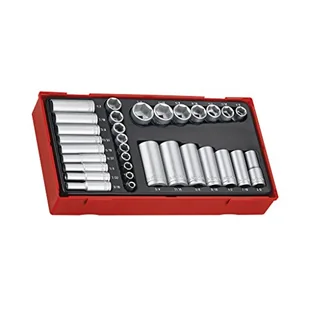 Teng ttaf32 32 sztuki REG/Deep Socket Set 1/4  3/8  tenttaf32 TENTTAF32 - Klucze i nasadki - miniaturka - grafika 1