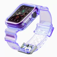 Akcesoria do smartwatchy - Strap Light Set silikonowa opaska pasek bransoleta bransoletka etui do zegarka Watch 3 42mm / Watch 2 42mm fioletowy - miniaturka - grafika 1