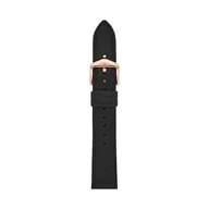 Paski - Fossil Pasek do zegarka damski 18 mm LiteHide skóra czarna, S181510, czarny, 18 mm, Casual - miniaturka - grafika 1