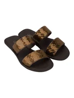 Klapki i japonki damskie - Grendha Klapki "Buriti Icone" w kolorze złoto-brązowym - miniaturka - grafika 1