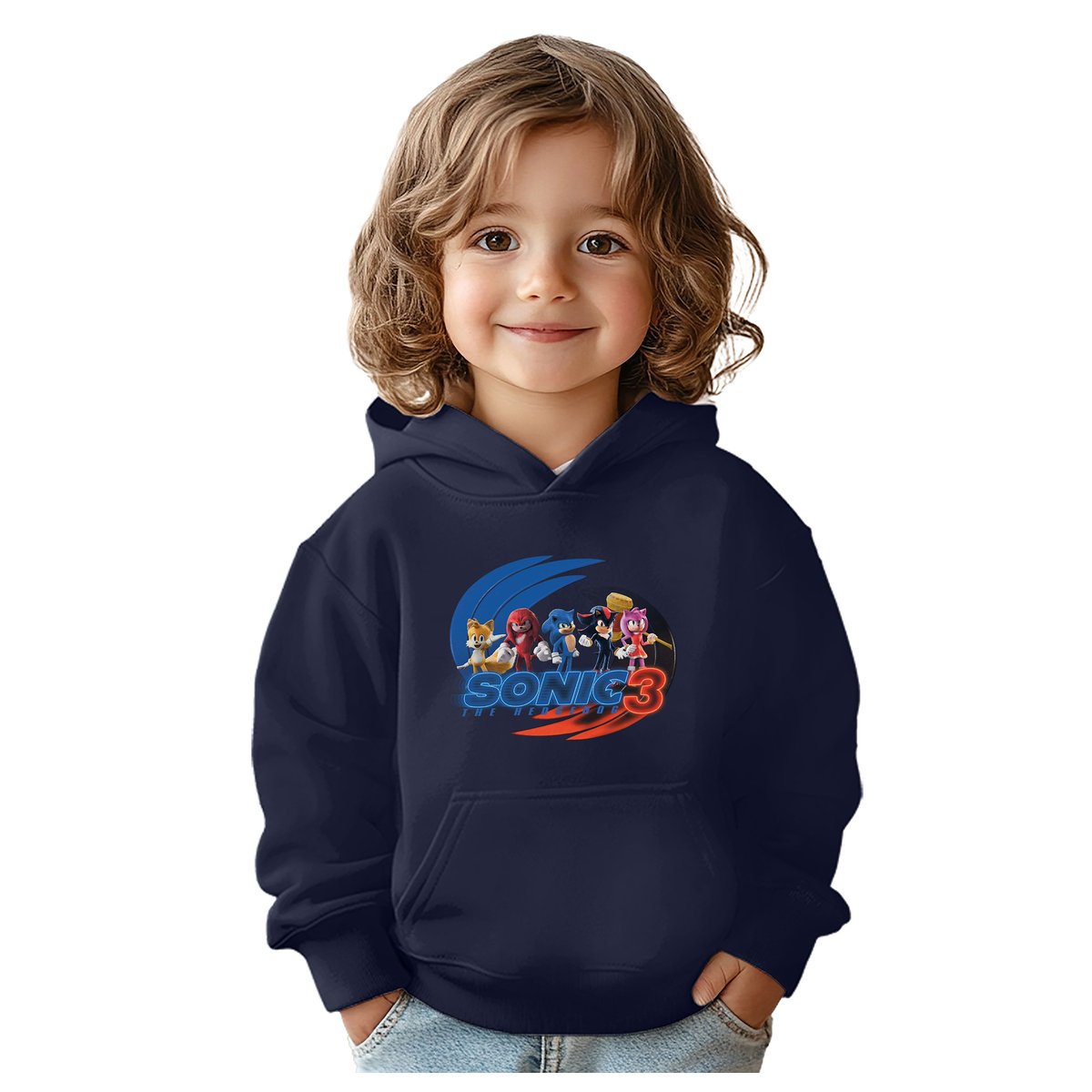 BLUZA DZIECIĘCA SONIC 3 146-152 Z KAPTUREM BAWEŁNIANA JAKOŚĆ
