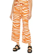 Spodnie damskie - S.OLIVER RED LABEL Spodnie w kolorze pomarańczowo-białym - miniaturka - grafika 1