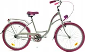 Rowery - Dallas Bike Rower Dallas City 26" 1spd - biały z różem - miniaturka - grafika 1