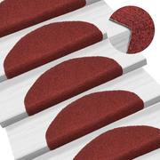 Dywany - vidaXL Samoprzylepne nakładki na schody, 5 szt., czerwone, 65x21x4 cm - miniaturka - grafika 1