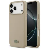 Etui i futerały do telefonów - Etui LACOSTE Petit Pique Lacquer Logo MagSafe do Apple iPhone 17 Pro Max Beżowy - miniaturka - grafika 1