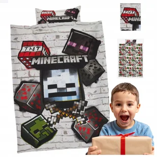 Komplet Pościeli Minecraft 2024 Pościel 135x200 Solidna Dla Dziecka - Pościel dla dzieci - miniaturka - grafika 1