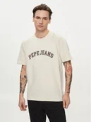 Koszulki męskie - Pepe Jeans T-Shirt Clement PM509220 Beżowy Regular Fit - miniaturka - grafika 1