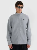 Bluzy męskie - 4F Polar regular ze stójką męski - szary XXL - miniaturka - grafika 1