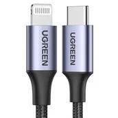 Kable USB - Kabel Lightning do USB-C UGREEN PD 3A US304, 2m - miniaturka - grafika 1