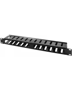 Logilink Organizer okablowania 19', 1U, czarny - Akcesoria do szaf serwerowych - miniaturka - grafika 3