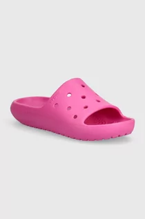 Buty dla dziewczynek - Crocs klapki CLASSIC SLIDE V kolor różowy - grafika 1
