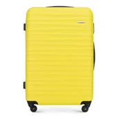 Walizki - Duża walizka z ABS-u z żebrowaniem - miniaturka - grafika 1