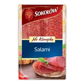 Pasztet i przetwory mięsne - Salami Na Kanapkę Plastry 100 G Sokołów - miniaturka - grafika 1