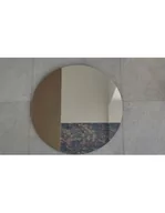 Lustra - Okrągłe lustro dekoracyjne kolorowa tafla - brązowa i postarzana - TOMI, Dostępne wymiary: Średnica 70cm - miniaturka - grafika 1