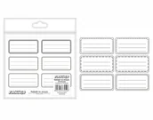 Szkolne artykuły papiernicze - Titanum Naklejki etykiety biało czarne 144szt - Titanum - miniaturka - grafika 1