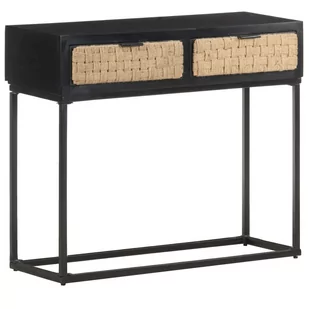 VidaXL Lumarko Stolik typu konsola, 90 x 35 x 76 cm, lite drewno mango 323495 VidaXL - Konsole i sekretarzyki - miniaturka - grafika 1