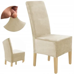 POKROWIEC NA KRZESŁO XXL SKOŚNE KASZMIROWY BEŻ WELUR ELASTYCZNY UNIWERSALNY - Pokrowce na meble POKROWIEC NA KRZESŁO XXL SKOŚNE KASZMIROWY BEŻ WELUR ELASTYCZNY UNIWERSALNY - Pokrowce na meble - miniaturka - grafika 1
