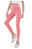 Legginsy - Legginsy damskie Adidas by Stella McCartney TruePurpose Yoga Knit Tights sportowe różowe-M - miniaturka - grafika 1