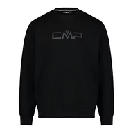 Bluzy męskie - CMP męska Bluza z polaru Stretch w zwykłym kolorze Bluza, czarny, 50 - miniaturka - grafika 1