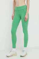 Legginsy - Reebok legginsy treningowe Lux kolor zielony gładkie 100076188 - miniaturka - grafika 1