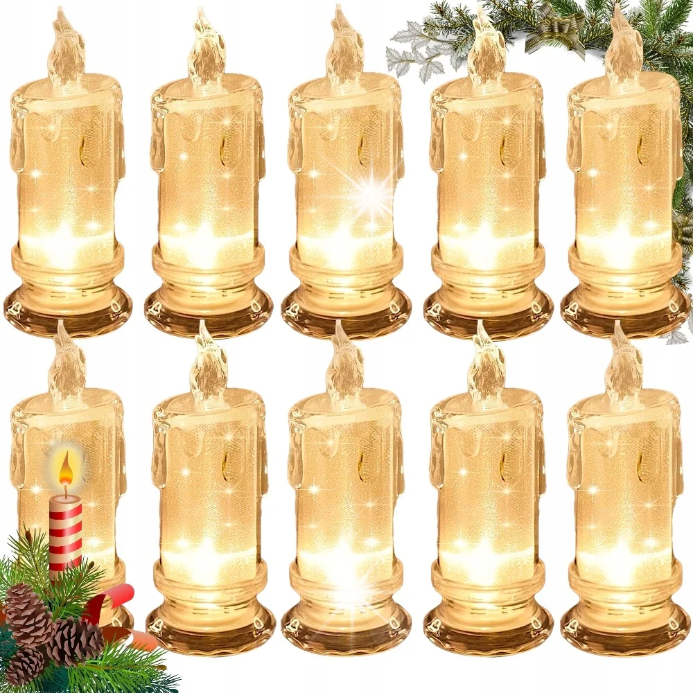 12x ŚWIECA LED 11CM ŚWIECZKA ELEKTRYCZNA OZDOBNA WKŁAD DO ZNICZY ZESTAWIE / DDOO
