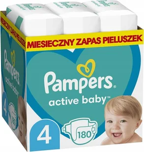 Pampers Pieluszki ACTIVE BABY rozmiar 4 Duże Pudełko Opakowanie - Pieluchy - miniaturka - grafika 1
