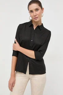 Guess koszula CATE damska kolor czarny slim z kołnierzykiem klasycznym W2YH41 WAF10 - Koszule damskie - miniaturka - grafika 1