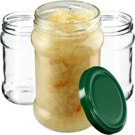 Pojemniki kuchenne - Słoiki na przetwory Seno 315ml 20szt. 66mm + wieczka zielone - miniaturka - grafika 1