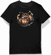 Koszulki męskie - Koszulka męska czarna z motywem sowy w leśnym blasku XXL - miniaturka - grafika 1