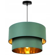 Lampy sufitowe - Lampa sufitowa wisząca Premium Duo modern 1xE27 abażur cylindryczny zielony Light Home LH - miniaturka - grafika 1