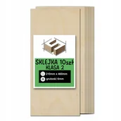 Dekoratorstwo - SKLEJKA DESKA 6mm FORMATKA DO LASERA CNC GRAWER 210x460mm 10 SZT KLASA 2 - miniaturka - grafika 1