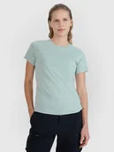 Koszulki rowerowe - 4F Koszulka rowerowa damska - turkusowa L - miniaturka - grafika 1