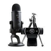 Mikrofony komputerowe - Logitech Pro Streamer z mikrofonem Blue Yeti USB Zestaw i kamerą internetową Logitech C922 Pro HD - czarny - miniaturka - grafika 1
