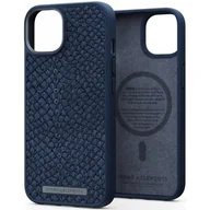 Etui i futerały do telefonów - Njord by Elements Etui ze skóry łososia do iPhone 14 niebieski - miniaturka - grafika 1