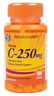 Witaminy i minerały - HOLLAND & BARRETT Witamina C 250 mg z Dziką Różą HOLLAND&BARRETT, 100 tabletek - miniaturka - grafika 1