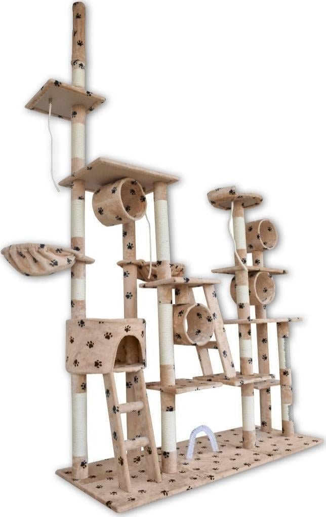 Bituxx Drapak dla kota XXL 255 cm drzewko beżowe