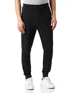 Spodenki męskie - BOSS Męskie spodnie dresowe Sefadelong Tonal-Logo z bawełny frotte, czarny1, S - miniaturka - grafika 1