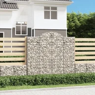 Pozostałe narzędzia ogrodowe - vidaXL Kosze gabionowe, 9 szt, 200x30x180/200 cm, galwanizowane żelazo - miniaturka - grafika 1